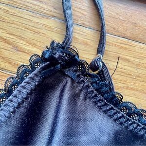 NWT Small Zara Mini Dress. Brown dress with Black Lace Details.